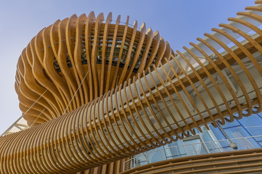 Pavillon Azerbaijan made of wood